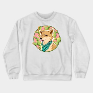 Cute disgruntled Shiba Inu dog Crewneck Sweatshirt